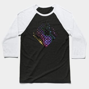 Geometric Grid of Circles Baseball T-Shirt